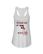 WYOMING GIRL LIVING IN MARYLAND WORLD Ladies Flowy Tank thumbnail