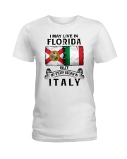 LIVE IN FLORIDA BEGAN IN ITALY Ladies T-Shirt tile