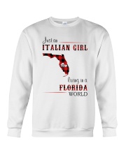 ITALIAN GIRL LIVING IN FLORIDA WORLD Crewneck Sweatshirt tile