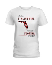 ITALIAN GIRL LIVING IN FLORIDA WORLD Ladies T-Shirt tile