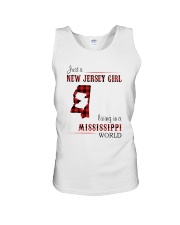 JERSEY GIRL LIVING IN MISSISSIPPI WORLD Unisex Tank thumbnail