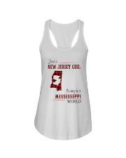 JERSEY GIRL LIVING IN MISSISSIPPI WORLD Ladies Flowy Tank thumbnail