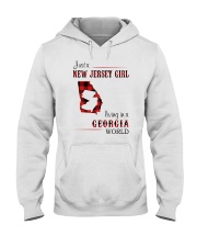 JERSEY GIRL LIVING IN GEORGIA WORLD Hooded Sweatshirt tile