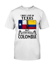 LIVE IN TEXAS BEGAN IN COLOMBIA Classic T-Shirt tile
