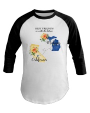 MICHIGAN CALIFORNIA BEST FRIENDS Baseball Tee thumbnail