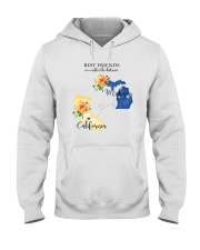MICHIGAN CALIFORNIA BEST FRIENDS Hooded Sweatshirt thumbnail