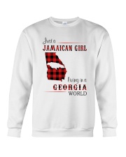JAMAICAN GIRL LIVING IN GEORGIA WORLD Crewneck Sweatshirt thumbnail