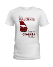 JAMAICAN GIRL LIVING IN GEORGIA WORLD Ladies T-Shirt thumbnail