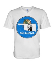 Oklahoma Circle One Love V-Neck T-Shirt tile