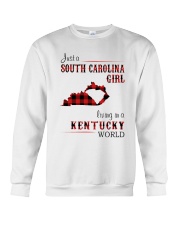 SOUTH CAROLINA GIRL LIVING IN KENTUCKY WORLD Crewneck Sweatshirt thumbnail