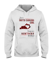 SOUTH CAROLINA GIRL LIVING IN KENTUCKY WORLD Hooded Sweatshirt thumbnail