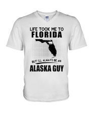 ALASKA GUY LIFE TOOK TO FLORIDA V-Neck T-Shirt thumbnail