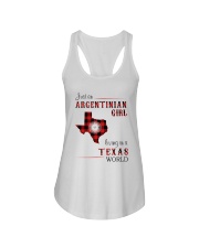 ARGENTINIAN GIRL LIVING IN TEXAS WORLD Ladies Flowy Tank tile