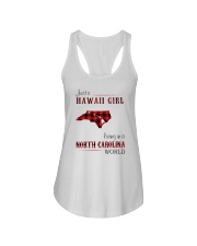 HAWAII GIRL LIVING IN NORTH CAROLINA WORLD Ladies Flowy Tank thumbnail
