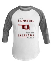 FILIPINO GIRL LIVING IN OKLAHOMA WORLD Baseball Tee tile