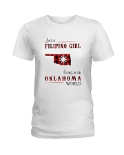 FILIPINO GIRL LIVING IN OKLAHOMA WORLD Ladies T-Shirt tile