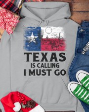 Texas Is Calling And I Must Go Hooded Sweatshirt custom-hoodie-sweatshirt-lifestyle-front-231