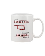 KANSAS GIRL LIVING IN OKLAHOMA WORLD Mug tile