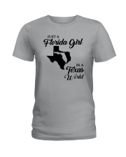 JUST A FLORIDA GIRL IN A TEXAS WORLD Ladies T-Shirt front