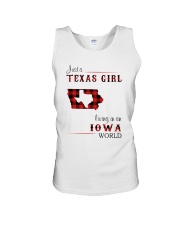 TEXAS GIRL LIVING IN IOWA WORLD Unisex Tank thumbnail