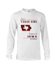 TEXAS GIRL LIVING IN IOWA WORLD Long Sleeve Tee thumbnail