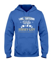 LONG SUFFERING WIFE OF A JERSEY GUY Hooded Sweatshirt thumbnail
