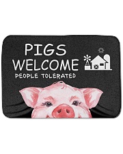 Pigs Welcome People Tolerated Bath Mat - 24” x 17” front