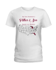 FLORIDA MICHIGAN THE LOVE A FATHER AND SON Ladies T-Shirt thumbnail