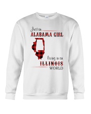 ALABAMA GIRL LIVING IN ILLINOIS WORLD Crewneck Sweatshirt thumbnail