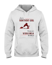 KENTUCKY GIRL LIVING IN VIRGINIA WORLD Hooded Sweatshirt thumbnail