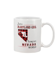 MARYLAND GIRL LIVING IN NEVADA WORLD Mug tile