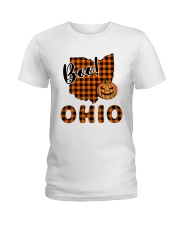 Ohio Map Boo Ladies T-Shirt tile