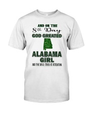 God Created Alabama Girl Classic T-Shirt front