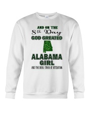 God Created Alabama Girl Crewneck Sweatshirt tile