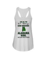 God Created Alabama Girl Ladies Flowy Tank tile