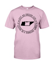 OREGON GIRL LIVING IN TENNESSEE WORLD Classic T-Shirt thumbnail