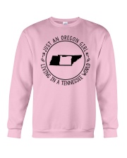 OREGON GIRL LIVING IN TENNESSEE WORLD Crewneck Sweatshirt thumbnail