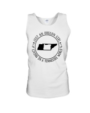 OREGON GIRL LIVING IN TENNESSEE WORLD Unisex Tank thumbnail