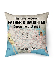 MICHIGAN CALIFORNIA FATHER DAUGHTER I LOVE DAD Indoor Pillow - 16” x 16” back