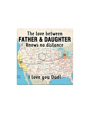 MICHIGAN CALIFORNIA FATHER DAUGHTER I LOVE DAD Square Magnet tile