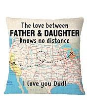MICHIGAN CALIFORNIA FATHER DAUGHTER I LOVE DAD Square Pillowcase tile
