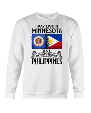 LIVE IN MINNESOTA BEGAN IN PHILIPPINES Crewneck Sweatshirt tile