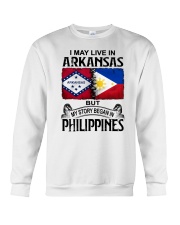 LIVE IN ARKANSAS BEGAN IN PHILIPPINES Crewneck Sweatshirt thumbnail