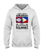 LIVE IN ARKANSAS BEGAN IN PHILIPPINES Hooded Sweatshirt thumbnail