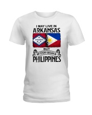 LIVE IN ARKANSAS BEGAN IN PHILIPPINES Ladies T-Shirt thumbnail