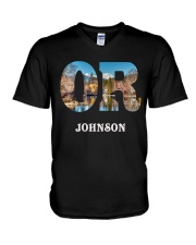 OR Oregon Personalize With Name V-Neck T-Shirt tile