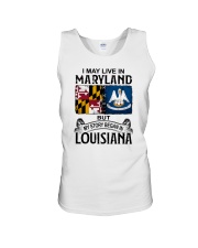 LIVE IN MARYLAND BEGAN IN LOUISIANA Unisex Tank tile