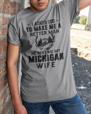 HE SENT ME MY MICHIGAN WIFE Classic T-Shirt apparel-classic-tshirt-lifestyle-27