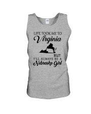 LIFE TOOK ME TO VIRGINIA BUT A NEBRASKA GIRL Unisex Tank thumbnail