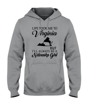LIFE TOOK ME TO VIRGINIA BUT A NEBRASKA GIRL Hooded Sweatshirt thumbnail